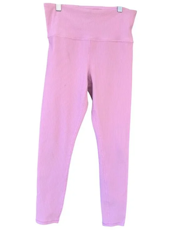 Athletaelation ultra high rise rib Leggings Medium Pink Activewear - Picture 2 of 8
